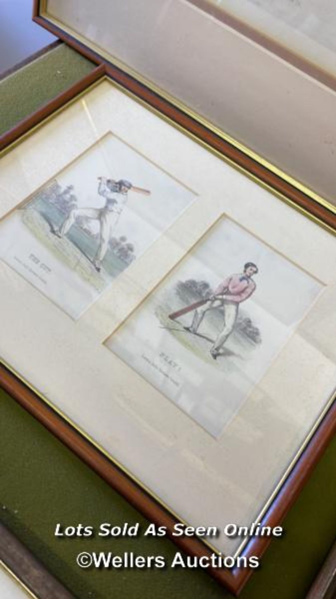 SEVEN FRAMED AND GLAZED CRICKET RELATED PRINTS - Image 6 of 8