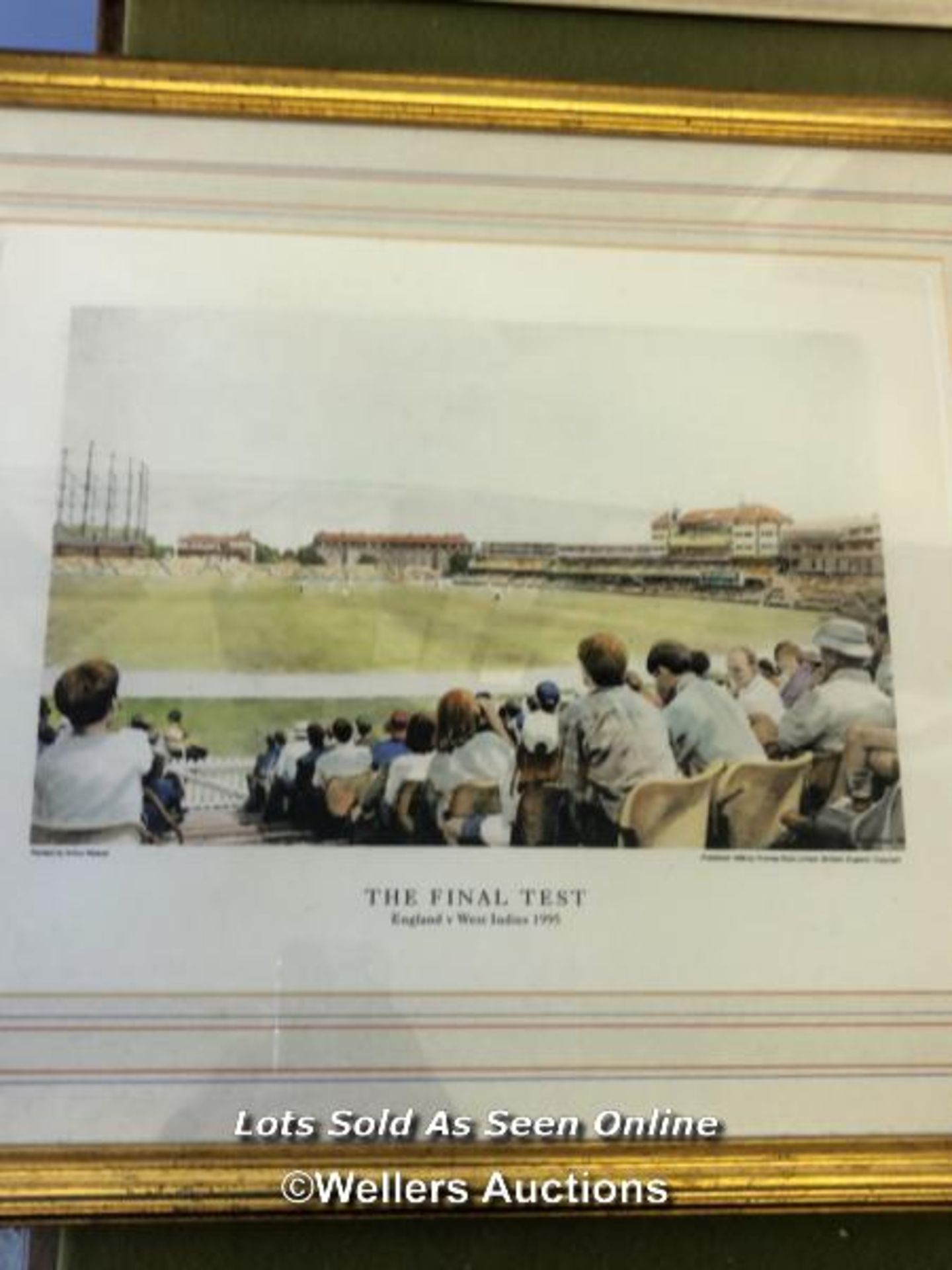 FOUR FRAMED AND GLAZED PICTURES OF CRICKET SCENES, INCLUDING LORDS AND THE OVAL. THE LARGEST 49CM - Image 4 of 5