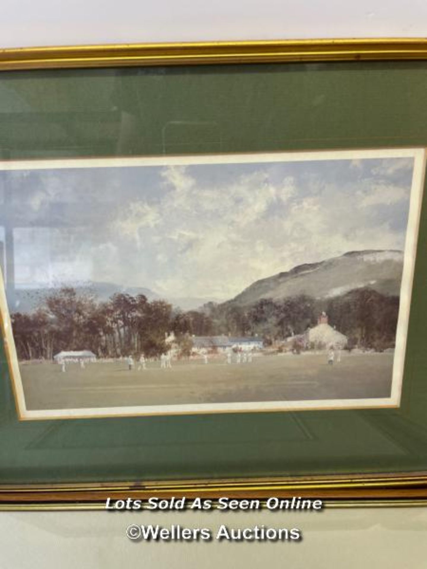 SIX FRAMED AND GLAZED PRINTS OF VARIOUS CRICKET SCENES - Image 6 of 6