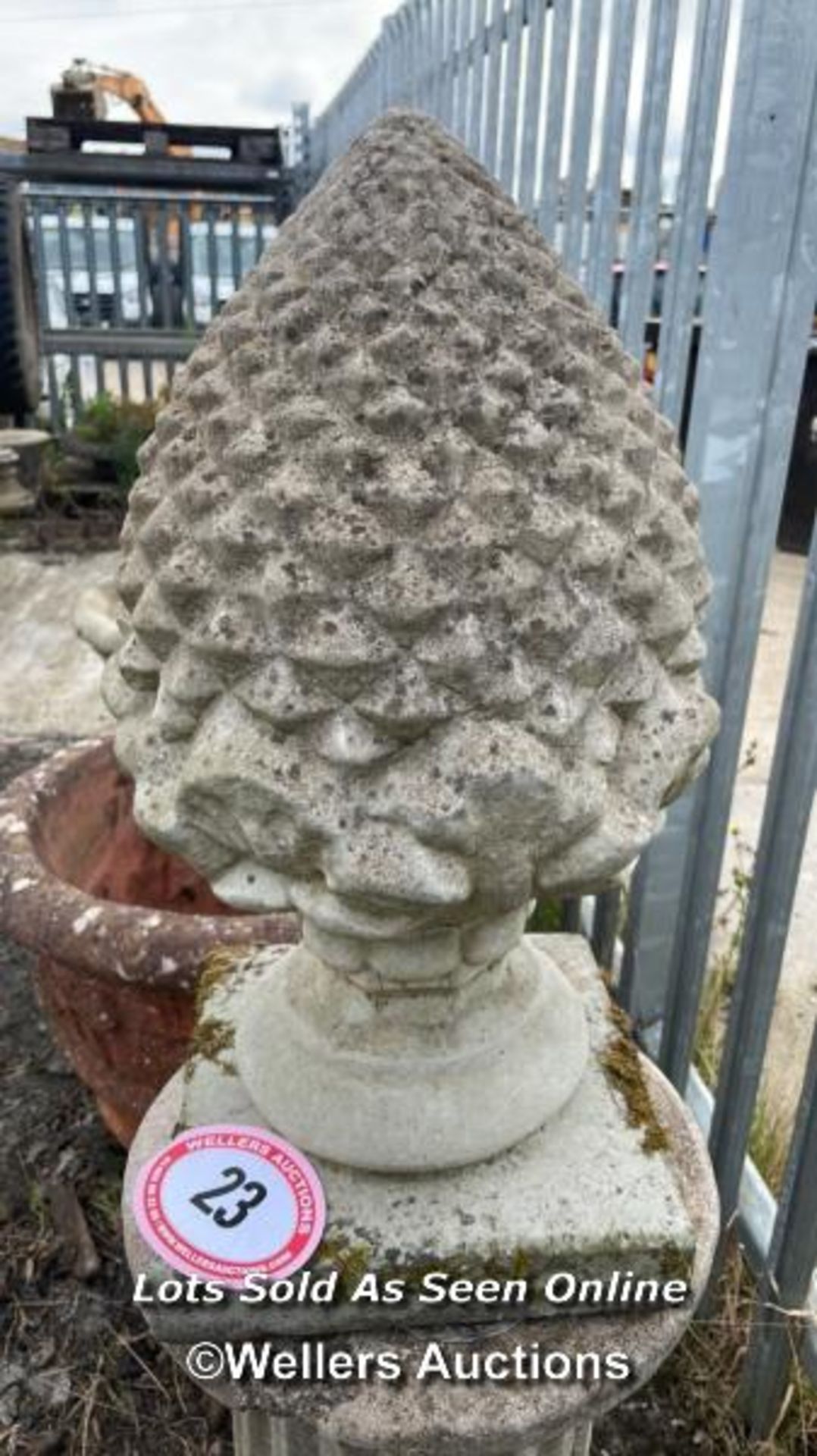 *RECONSTITUTED STONE FINIAL, 55CM (H) / COLLECTION LOCATION: ALBOURNE (BN6), FULL ADDRESS AND CONTA - Image 2 of 4