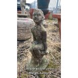 *PONDERING SEATED LADY, 38CM (H) / COLLECTION LOCATION: ALBOURNE (BN6), FULL ADDRESS AND CONTACT