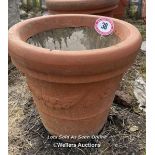 *PLANT POT, PLASTIC CASING WITH RECONSTITUTED STONE INNER, IN TERRACOTTA STYLE, 40CM (H) X 50CM (