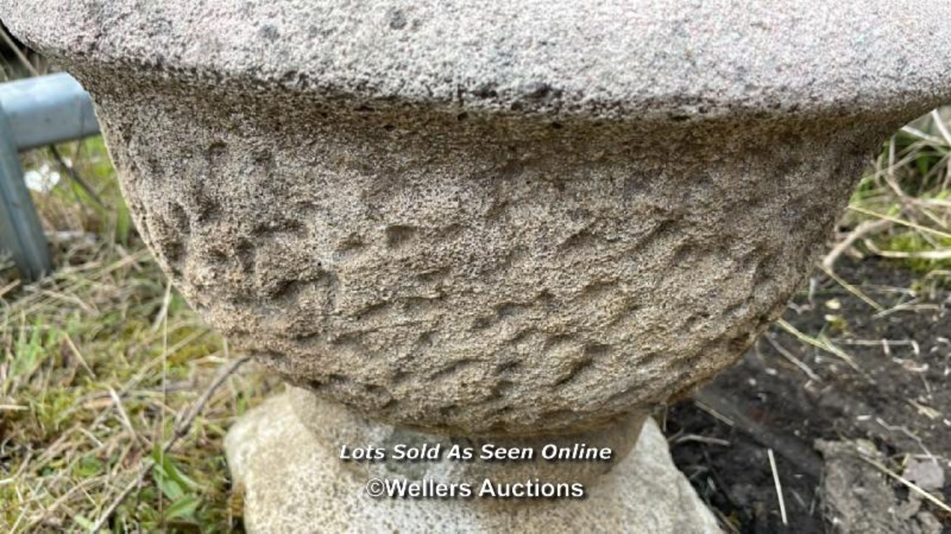 *RECONSTITUTED STONE URN PLANTER, 35 (H) X 49CM (W) / COLLECTION LOCATION: ALBOURNE (BN6), FULL - Image 2 of 3