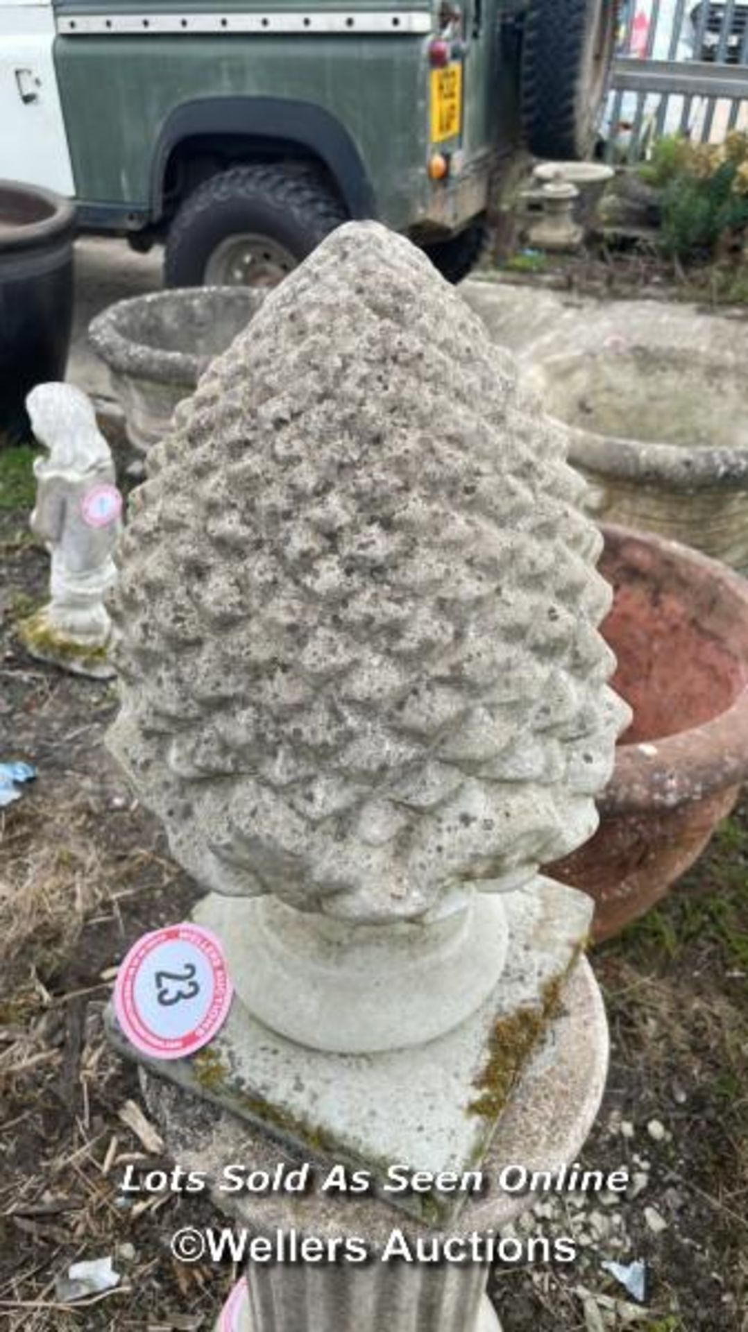 *RECONSTITUTED STONE FINIAL, 55CM (H) / COLLECTION LOCATION: ALBOURNE (BN6), FULL ADDRESS AND CONTA - Image 4 of 4