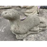 *RECONSTITUTED STONE RELAXING OTTER, 54CM (L) X 29CM (H) / COLLECTION LOCATION: ALBOURNE (BN6), FULL
