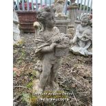 *YOUNG GIRL HOLDING FRUIT BASKET, 50CM (H) / COLLECTION LOCATION: ALBOURNE (BN6), FULL ADDRESS AND