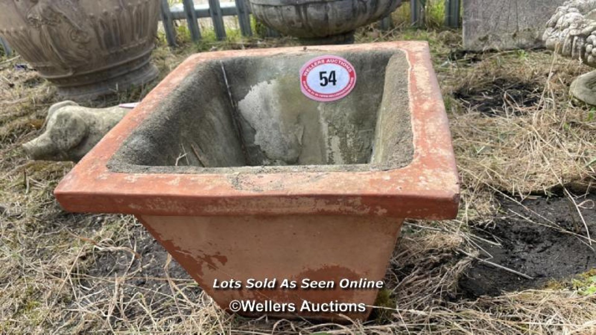 *SQUARE WIDTH ASCENDING RECONSTITUTED STONE PLANTER, 46.6CM (W) X 46.5CM (W) / COLLECTION - Image 2 of 4