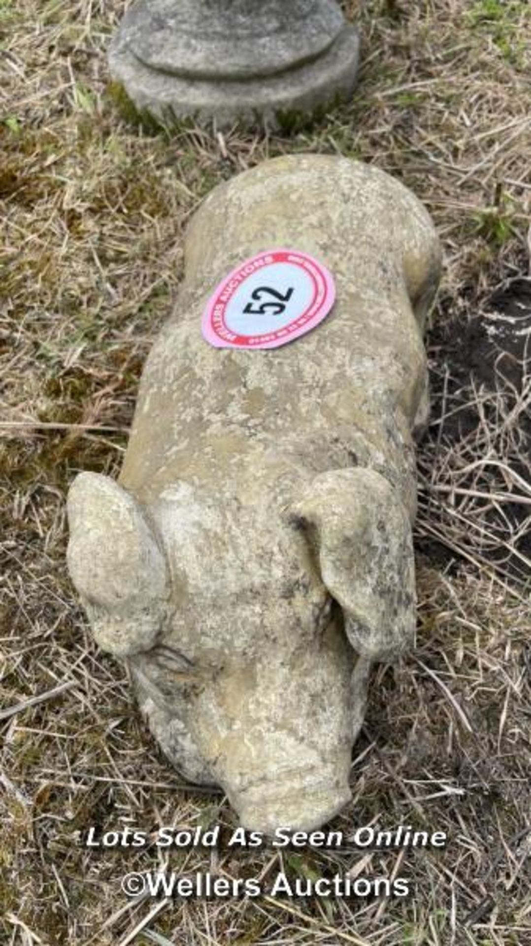 *RECONSTITUTED STONE PIG, 51CM (L) X 23CM (H) / COLLECTION LOCATION: ALBOURNE (BN6), FULL ADDRESS - Image 3 of 3