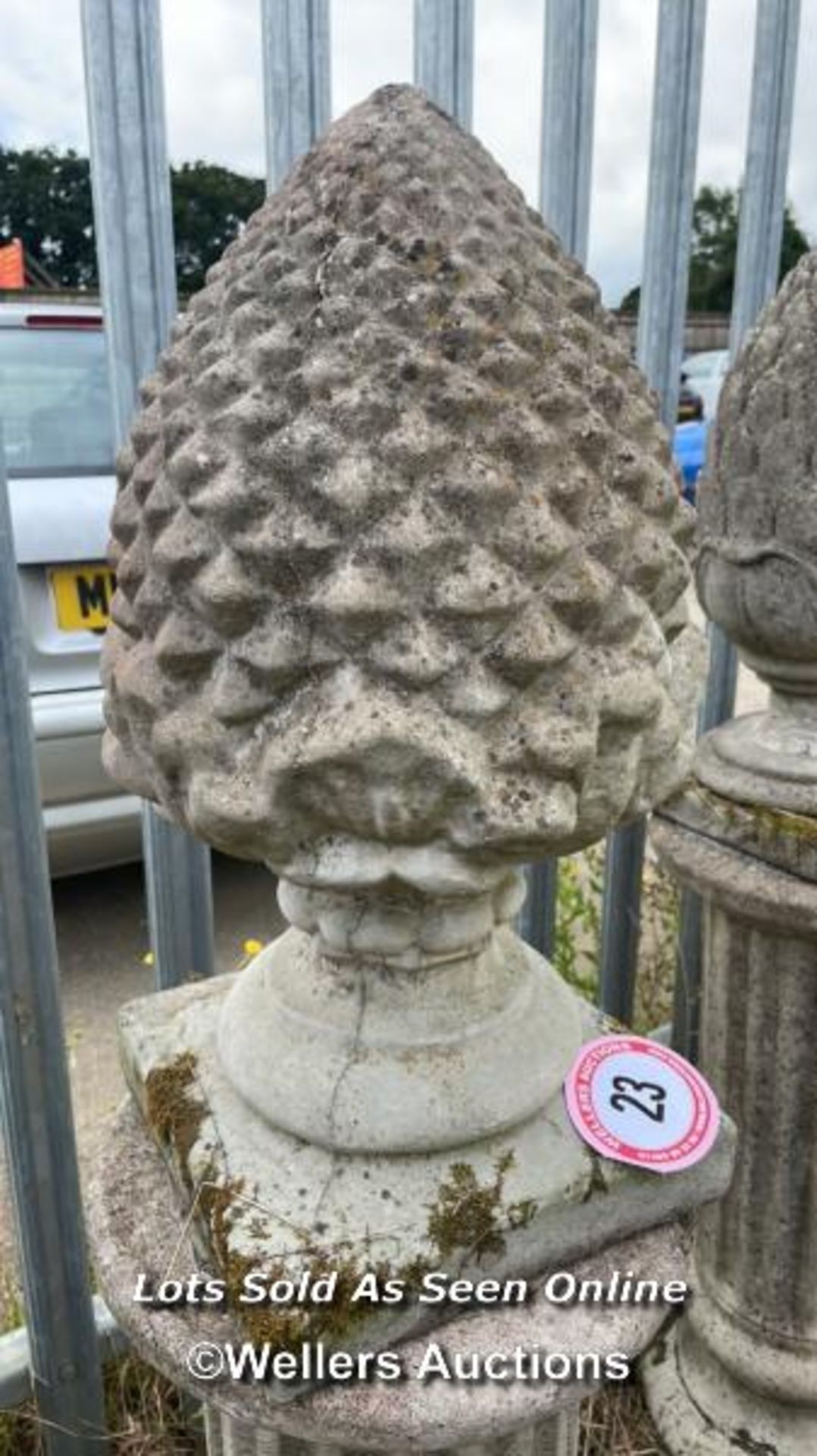 *RECONSTITUTED STONE FINIAL, 55CM (H) / COLLECTION LOCATION: ALBOURNE (BN6), FULL ADDRESS AND CONTA