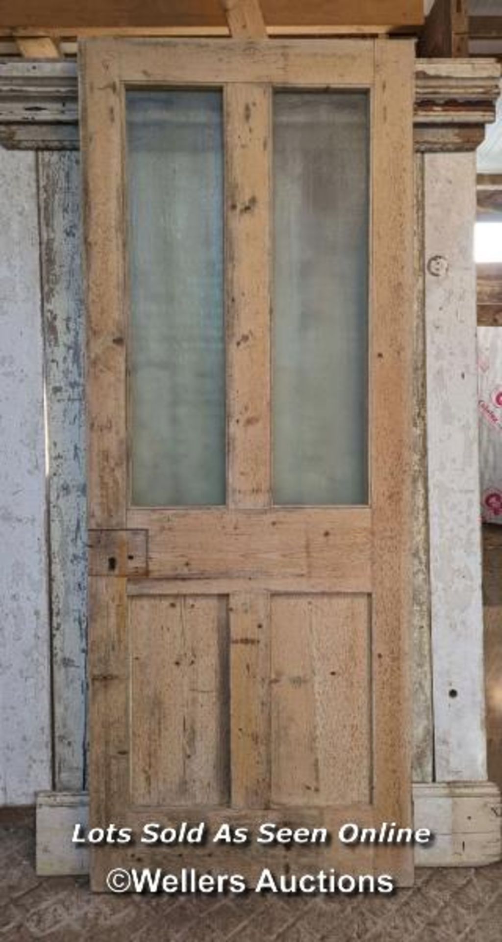 2 Victorian four panel glazed doors for restoration. Sizes 73cm x 216cm x 4.5cm and 84cm x 217cm x - Image 6 of 6