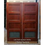 2 pairs of Edwardian oak Art Deco doors from a school. Grill to lower panelson one pair. For