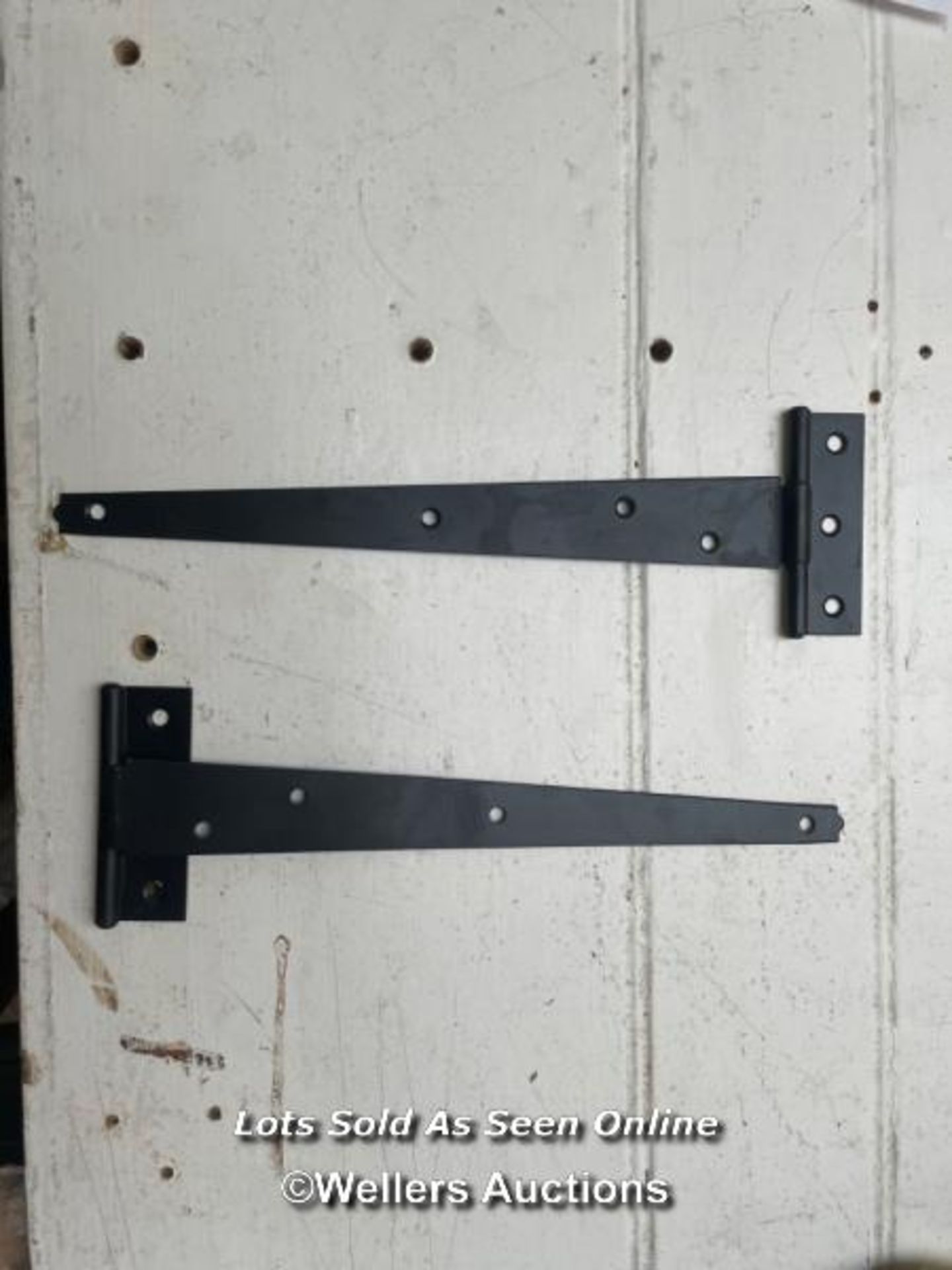 76 hinges. 28 light T hinges, 300mm long plus 48 hinges 150mm long all black finish - Bild 5 aus 5