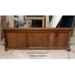 Oak choir frontal from a church, or panelling/bedhead/base. Size 185cm x 64cm H x 20cm D, some minor