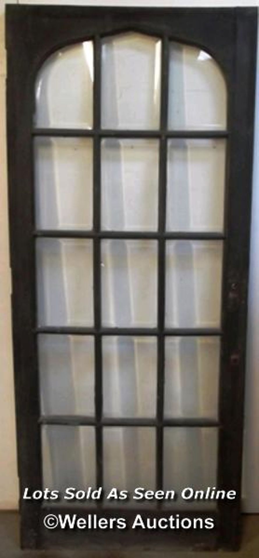 2 pine doors C1900 for restoration. Approx size of both 91cm x 211cm x 4.5cm. Please note glass is - Bild 5 aus 6