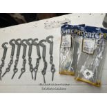 8 safety gate hook on chain and eye and 3 gate bolts