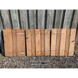 3 Arts and crafts solid oak plank cupboard doors. 2 at 68cm W x 78cm T and one at 59cm W x 79cm T