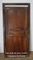 Victorian french cherrywood cupboard door and frame. Some evidence of woodworm 92cm x 184cm x 2.5cm