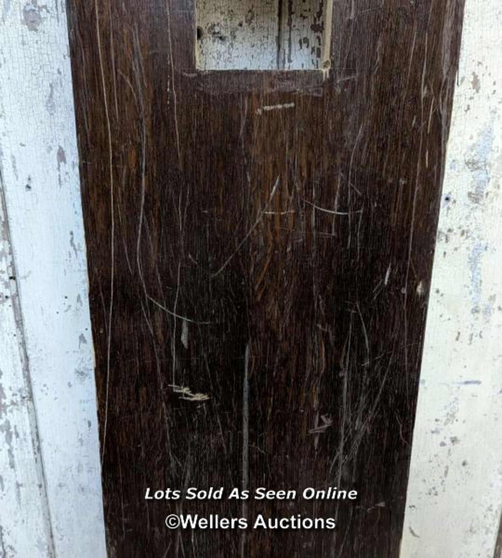 Teak worktop 36cm x 210cm. 2cm thick with cut out - Image 4 of 5