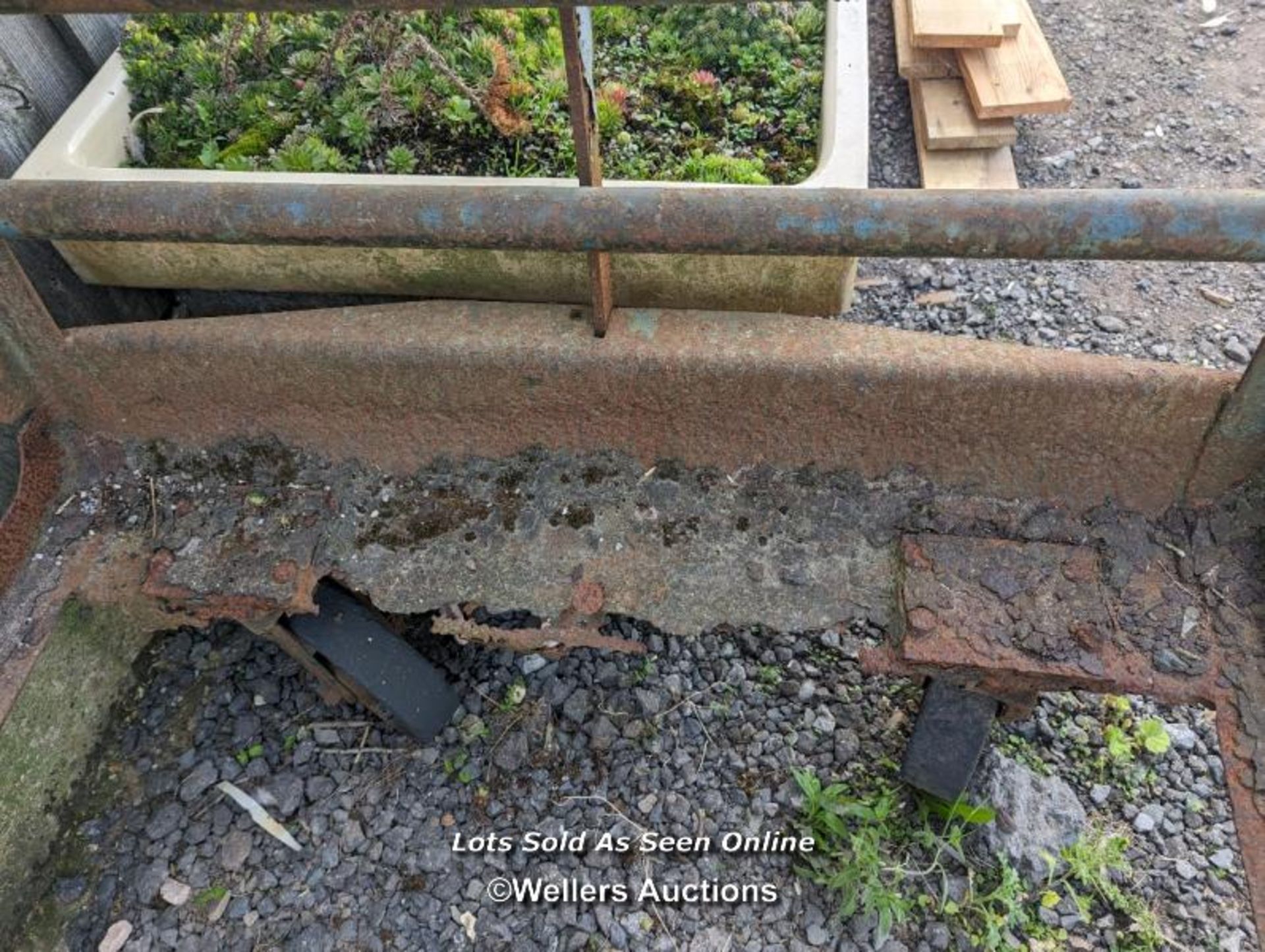 Large railway porters trolley for restoration. Approx 2m long by 1m wide. Was used for moving - Image 4 of 6