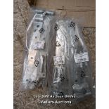 3 new galvanised heavy hook and band hinges 18" L x 45cm