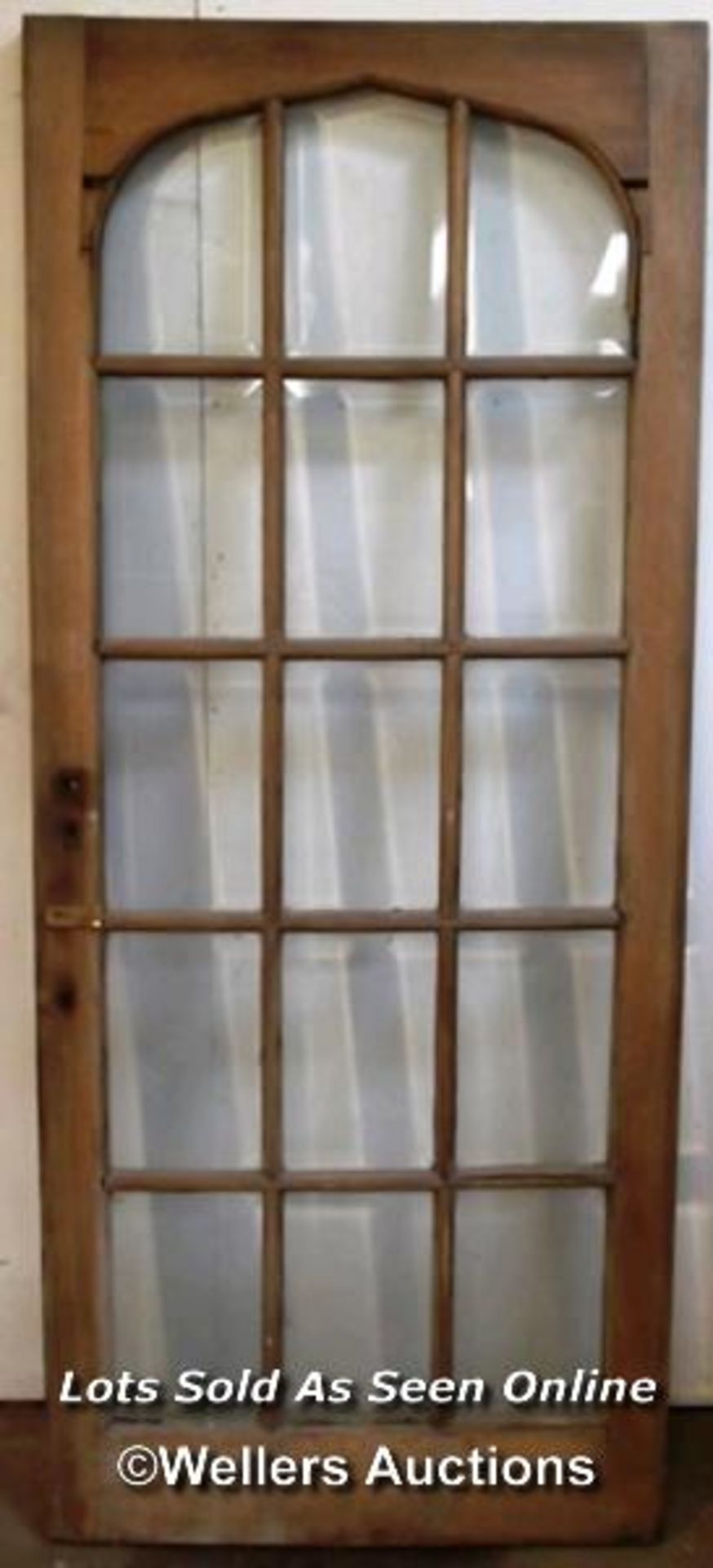 2 pine doors C1900 for restoration. Approx size of both 91cm x 211cm x 4.5cm. Please note glass is - Bild 6 aus 6