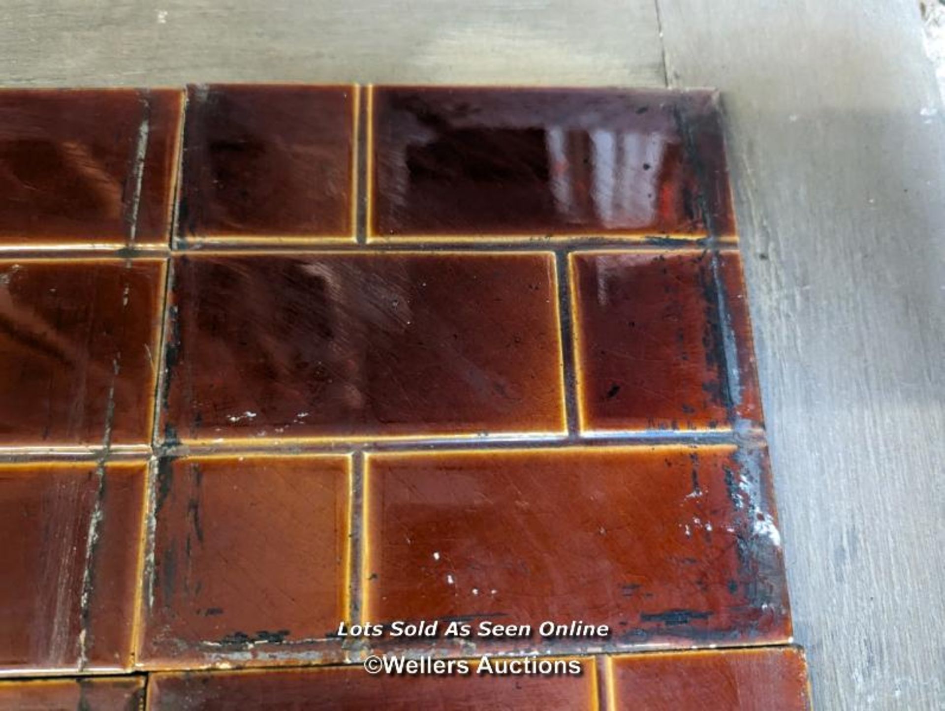 16 various reclaimed tiles. Edwardian. 6" x 6", smoke marks, crackle glaze - Image 6 of 6