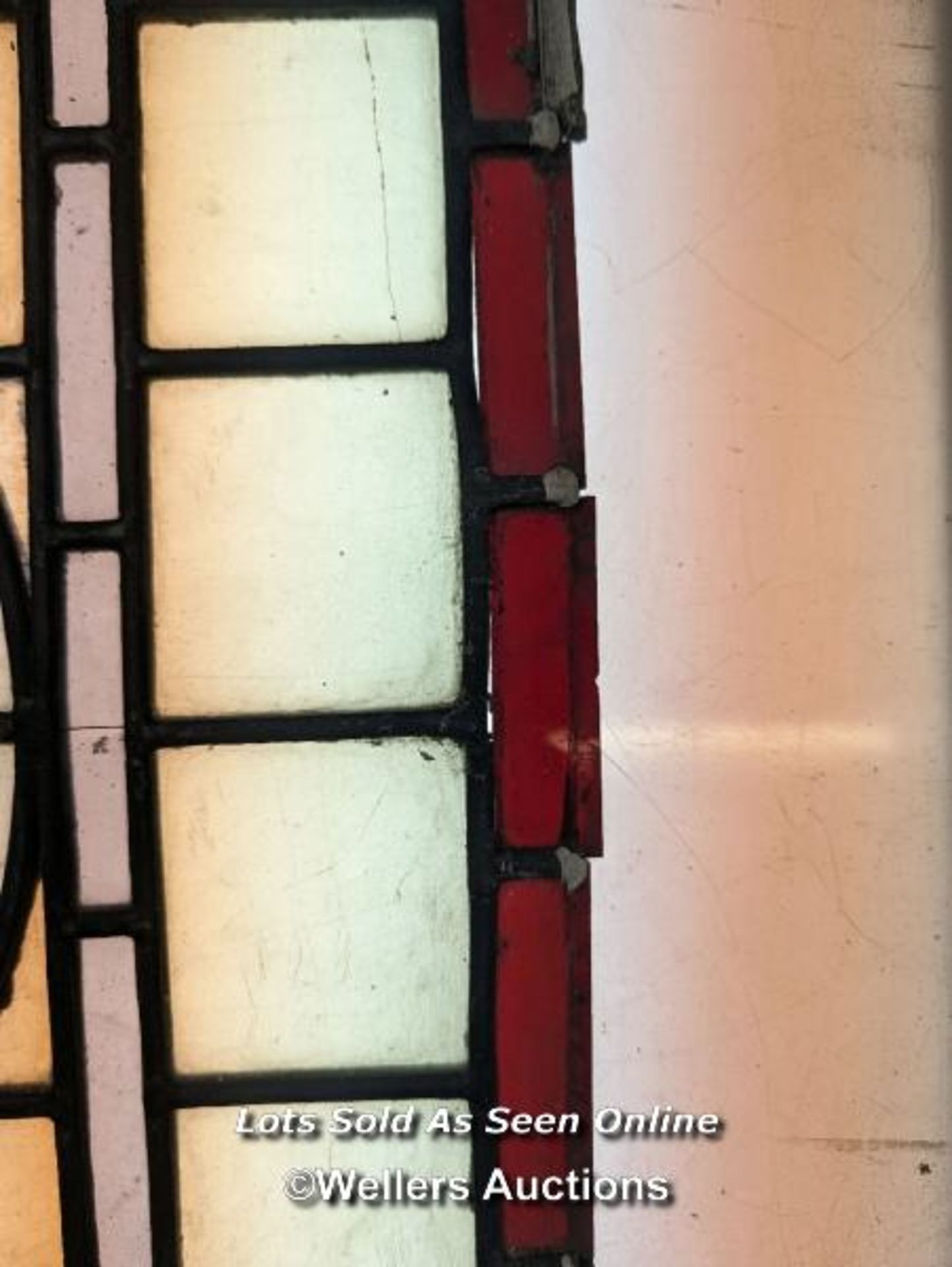 Set of 5 stained glass panels C1910. widths from 39cm to 46cm x 62cm - Image 9 of 13