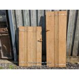 2 arts and crafts oak solid oak plank doors. 60cm x 171cm and 75cm x 130cm