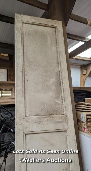 Pair of tall Georgian pine shutters or door for restoration. 114cm x 232cm x 3.5cm - Bild 2 aus 6