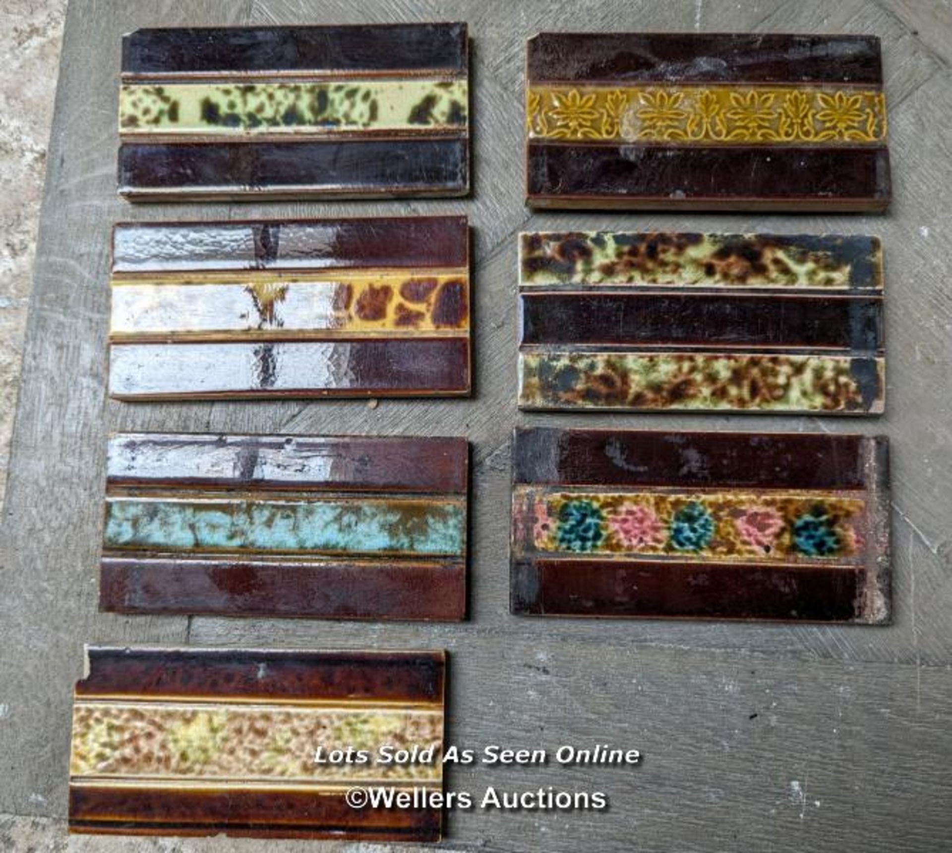 Batch of 48 tiles, 6" x 3" late Victorian C1900 - Image 2 of 6