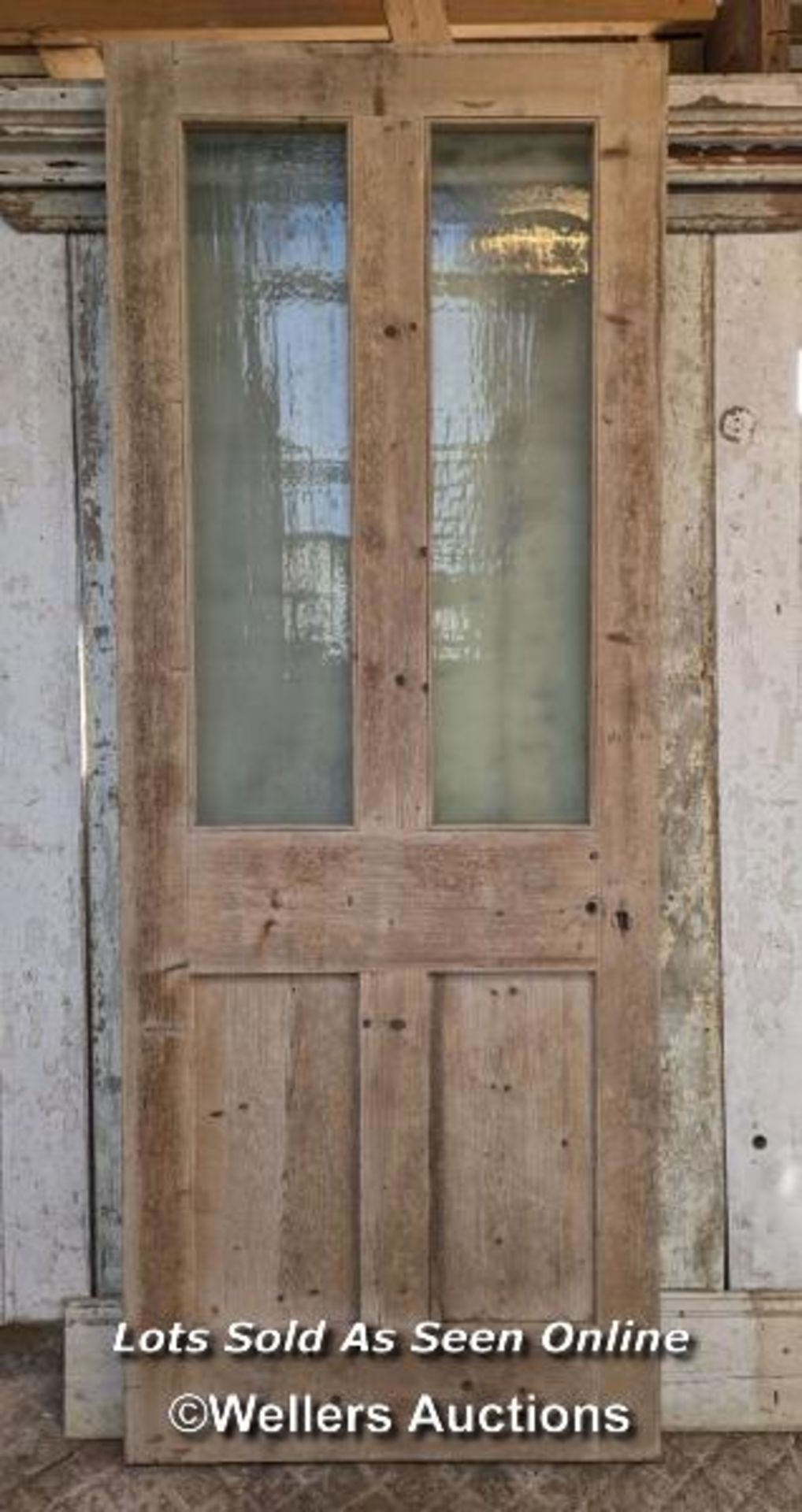 2 Victorian four panel glazed doors for restoration. Sizes 73cm x 216cm x 4.5cm and 84cm x 217cm x - Bild 5 aus 6