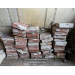 Batch of 49 pavoirs or quarry tiles, thickness from 4-6cm. Approx 18cm x 18cm.
