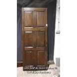 2 late Georgian/Early Victorian solid oak panel doors. Sizes 81cm x 201cm x 4.5cm and 90cm x 209cm x