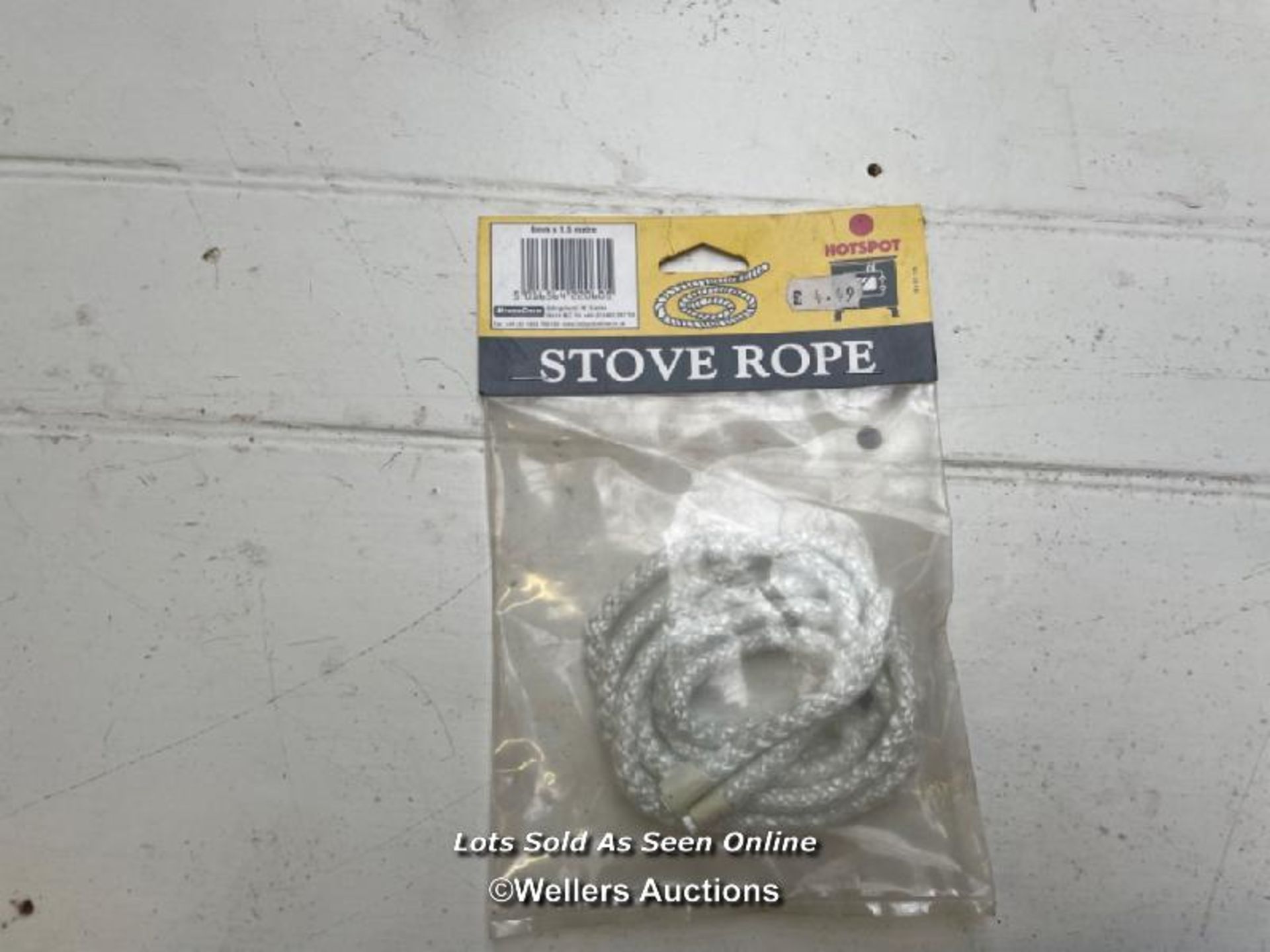 Fireplace spares. Lagging rope for fire proofing stoves. 5 x magnetic thermometers. 2 x marble - Image 3 of 5