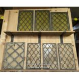 7 diamond leaded glazed panels