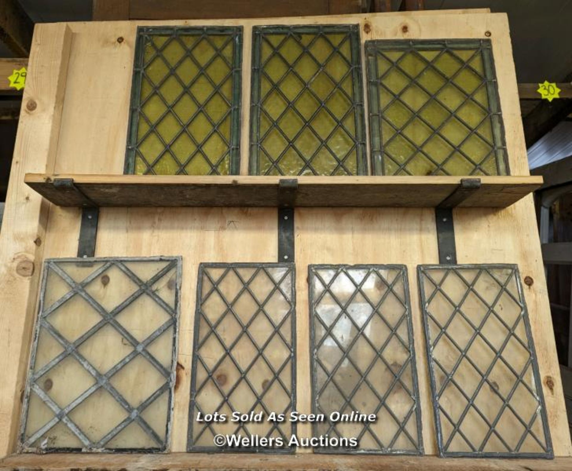 7 diamond leaded glazed panels