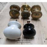 5 front door pulls in solid brass and china