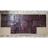 18 Red Edwardian brick tiles from a fireplace