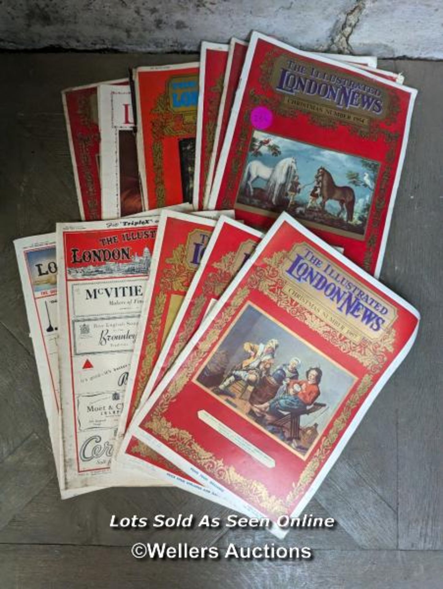 8 London Illustrated news Christmas editions. 1942, 1945, 1954, 1957, 1959, 1960, 1969. great