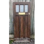 Cottage style modern oak veneered front door. Nice looking door but would need to be in a covered