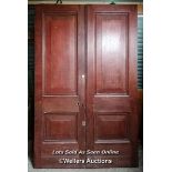 Very large solid oak pair of Georgian style doors for restoration. 164cm W x 259cm H x thickness