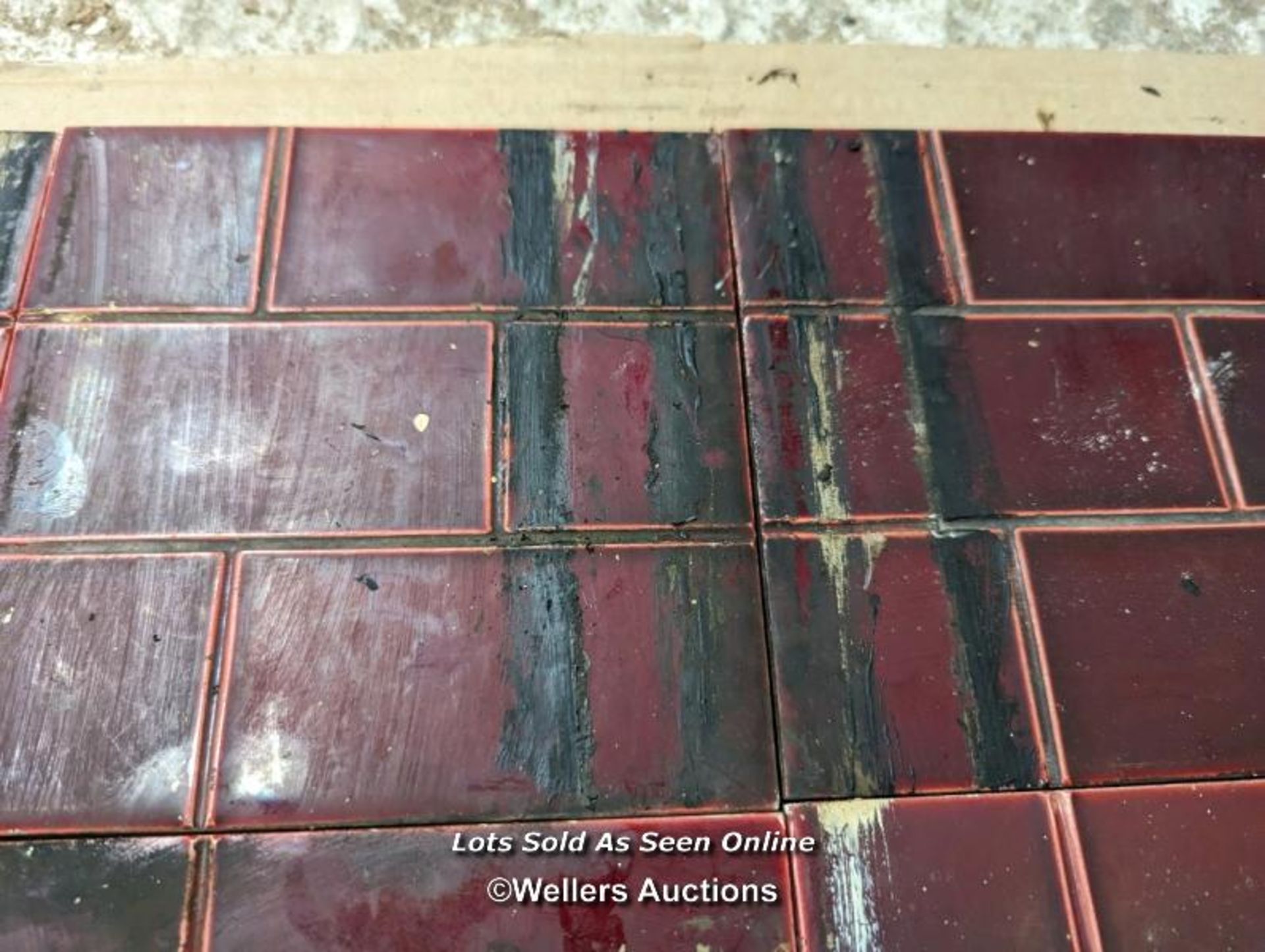 18 Red Edwardian brick tiles from a fireplace - Image 3 of 6