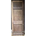 2 Georgian hardwood doors, oak/walnut, raised and fielded panels. Sizes 80cm x 226cm x 4.2cm and