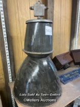 LARGE VINTAGE INDUSTRIAL LIGHT SHADE, 88CM (H) X 53CM (DIA)