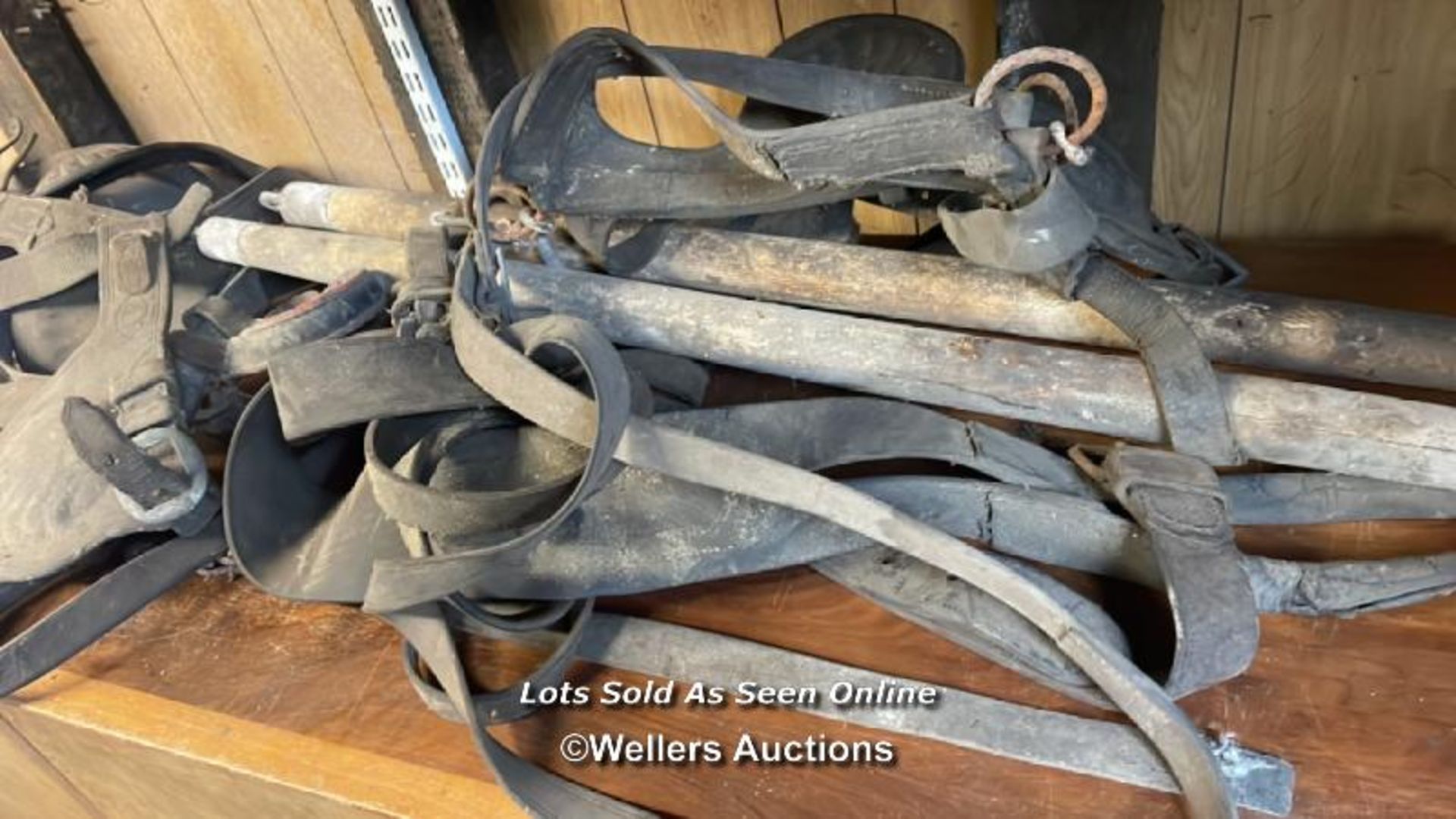 LARGE QUANTITY OF HORSE TACK, INCL. SADDLES, BLINKERS AND STIRRUPS - Image 5 of 5