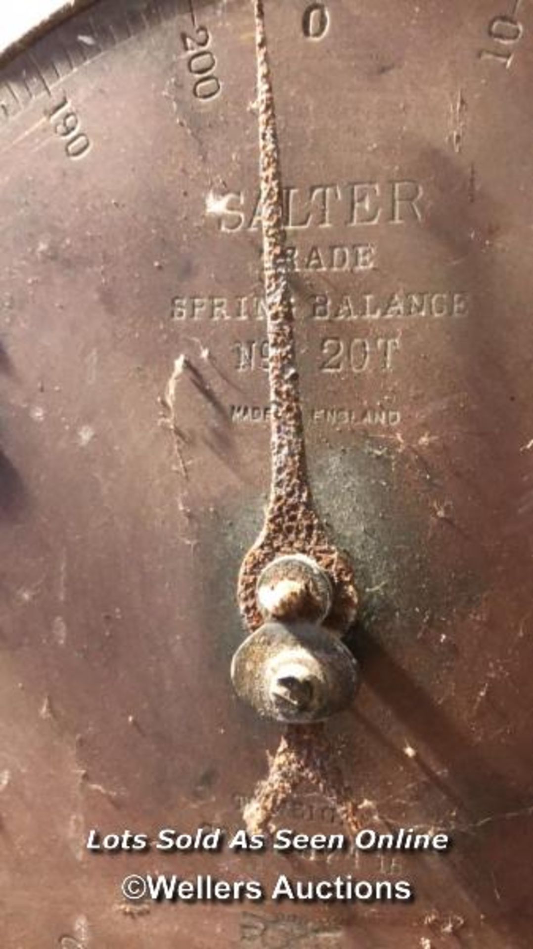 VINTAGE CARRIAGE LAMP, SALTER SCALES, PEAT SPADE AND SHOE STRETCHER - Image 4 of 5