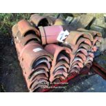 PALLET OF APPROX. 99X RED HALF ROUND RIDGE TILES