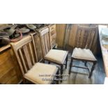 3X MATCHING WOODEN CHAIRS, BACK 95CM HIGH, FLOOR TO SEAT 45CM HIGH, 45CM WIDE