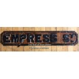 ORIGINAL CAST IRON "EMPRESS ST" STREET SIGN, 90CM (W) X 17CM (H)