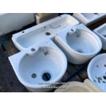 3X ASSORTED SINKS INCLUDING A LONG 107CM X 39CM SINK AND TWO THE SAME